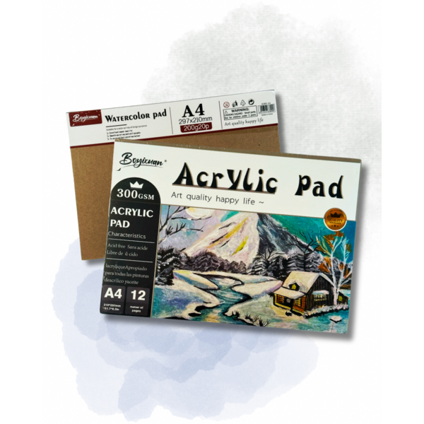 Скетч буки - Скетчпад для акрилових фарб A300GSM A4