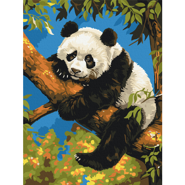 Картина по номерам Тварини, птахи та риби - Лінива панда