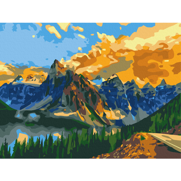 Картина по номерам Пейзажі - Гірський пейзаж
