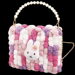 DIY набір для створення квадратної сумочки (рожевий колір)