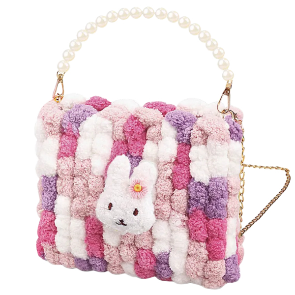 Сумки своїми руками - DIY набір для створення квадратної сумочки (рожевий колір)