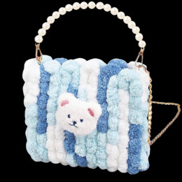 DIY набір для створення квадратної сумочки (синій колір)