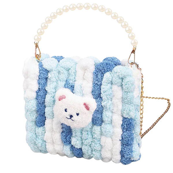 Сумки своїми руками - DIY набір для створення квадратної сумочки (синій колір)