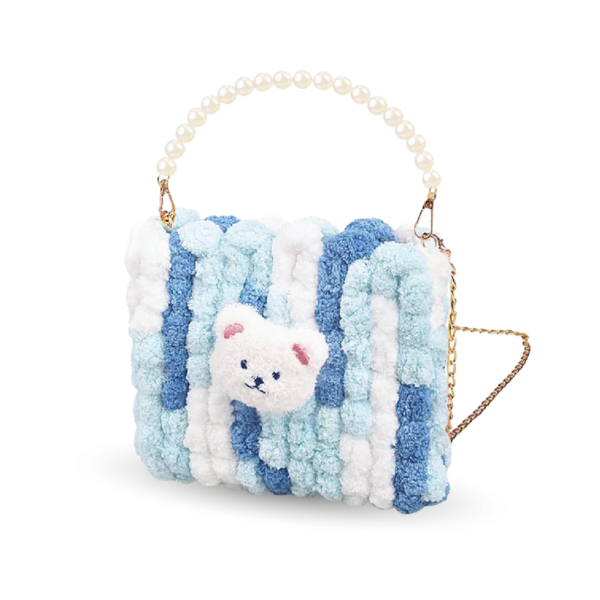 Сумки своїми руками - DIY набір для створення квадратної сумочки (синій колір)