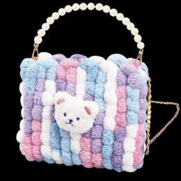 DIY набір для створення квадратної сумочки (фіолетовий колір)