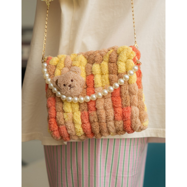 Сумки своїми руками - DIY набір для створення квадратної сумочки (коричневий колір)