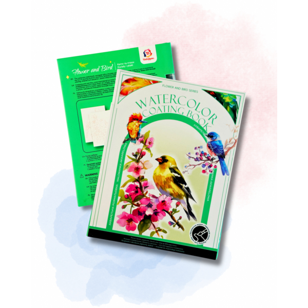 Скетч буки - Акварельный скетчбук, с ручкой и твердыми красками 