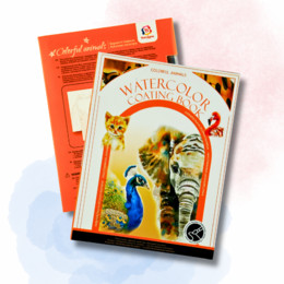 Акварельный скетчбук, с ручкой и твердыми красками 