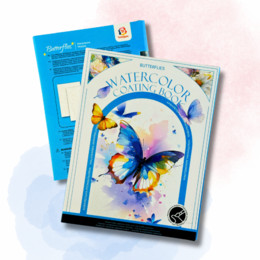 Акварельный скетчбук, с ручкой и твердыми красками 