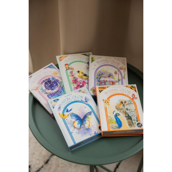 Скетч буки - Акварельный скетчбук, с ручкой и твердыми красками 