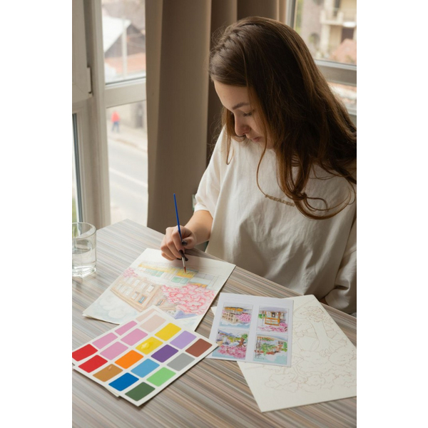 Розмальовки А4 - Раскраска на водной основе - формат А4 