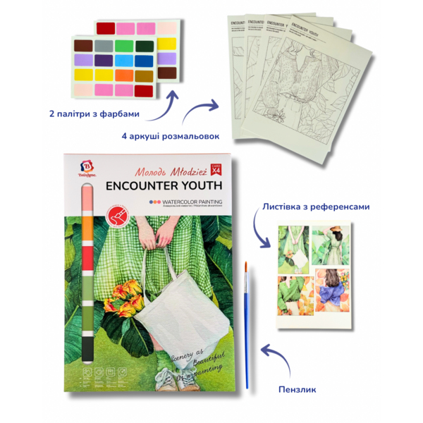 Розмальовки А4 - Раскраска на водной основе - формат А4 