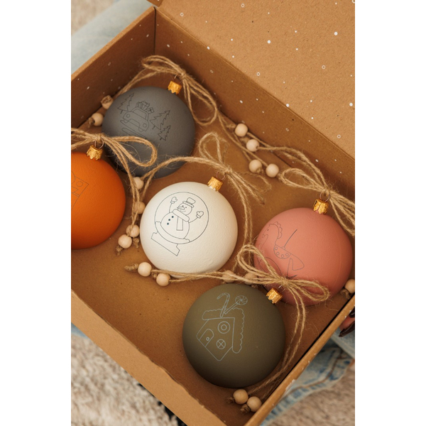 Набір для створення новорічних іграшок - Набор для раскраски новогодних шариков «Зимняя сказка»