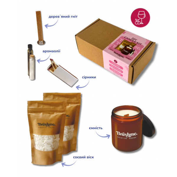 Набори для створення свічок - Набір для створення свічки (наливна), 250мл 