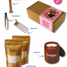 Набор для создания свечи (наливная), 250мл «Сияние розы»