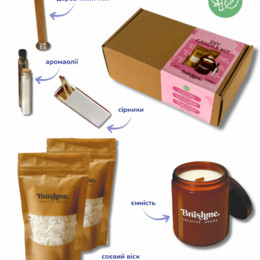 Набор для создания свечи (наливная), 250мл «Мята Бамбук»