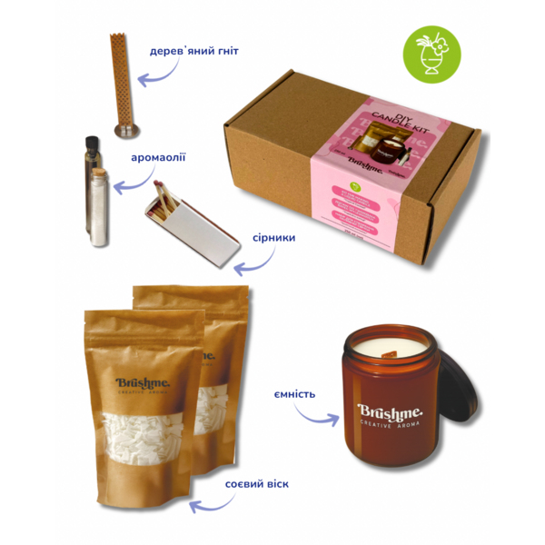 Набори для створення свічок - Набор для создания свечи (наливная), 250мл «Тропический коктейль»