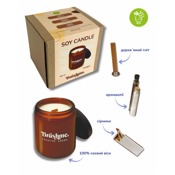 Свiчки - Соєва свічка наливна 