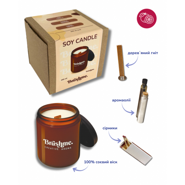 Свiчки - Соєва свічка наливна 
