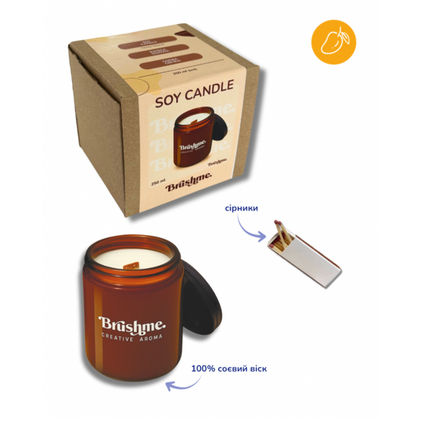 Свiчки - Соевая свеча наливная «Манговый шелк» 250мл