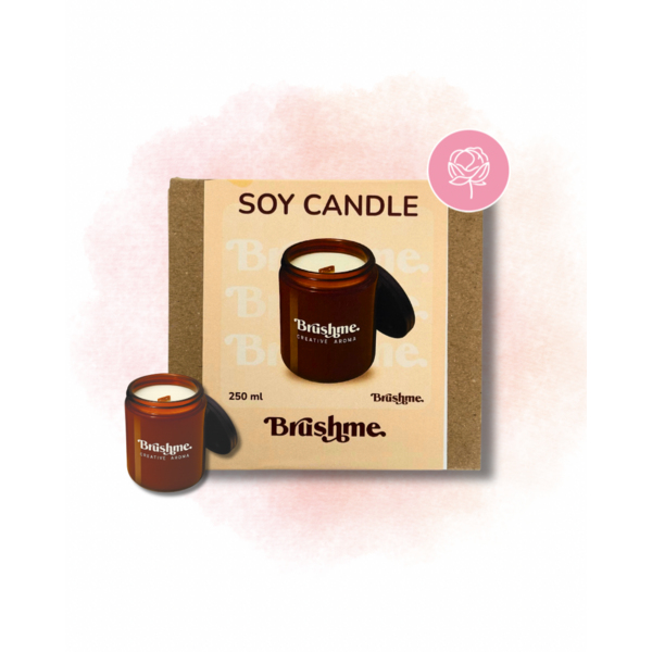 Свiчки - Соевая свеча наливная «Цвет пиона» 250мл