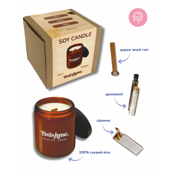 Свiчки - Соєва свічка наливна 