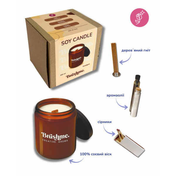 Свiчки - Соєва свічка наливна 