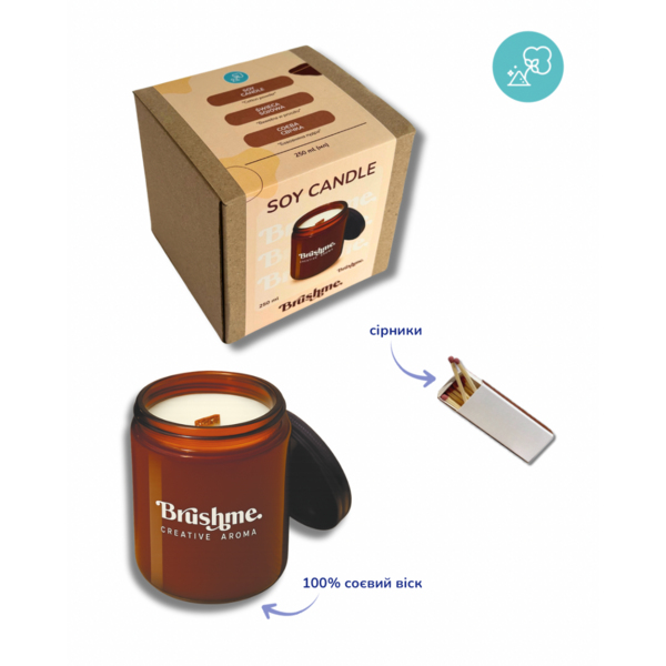 Свiчки - Соевая свеча наливная «Хлопковая пудра» 250мл