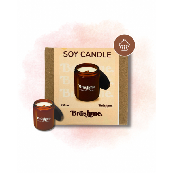 Свiчки - Соевая свеча наливная «Шоколадное пирожное» 250мл