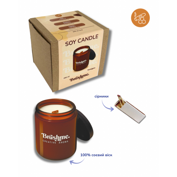 Свiчки - Соєва свічка наливна 