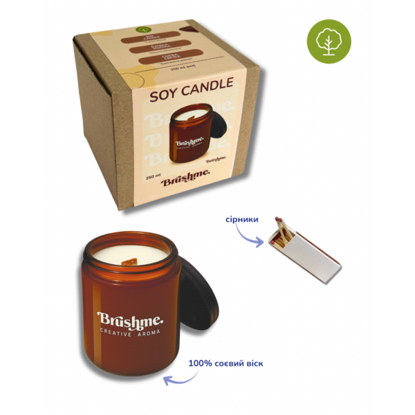 Свiчки - Соевая свеча наливная «Хлопковое дерево» 250мл