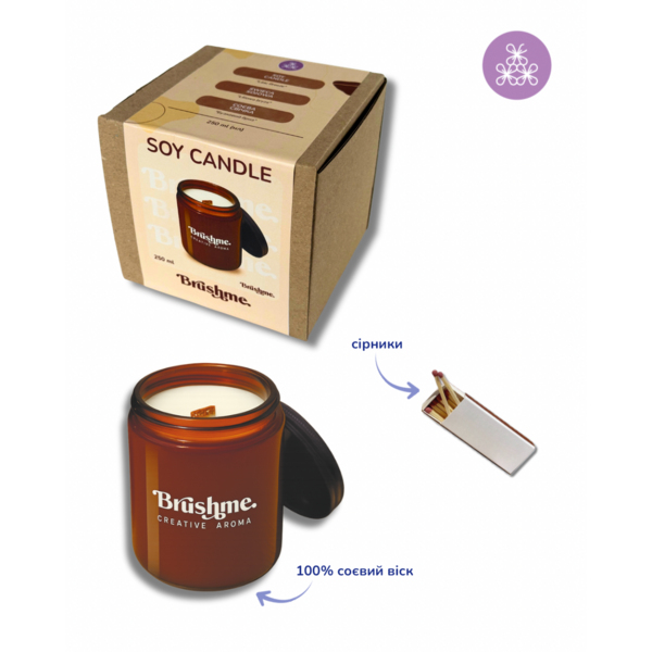 Свiчки - Соевая свеча наливная «Сиреневый бриз» 250мл