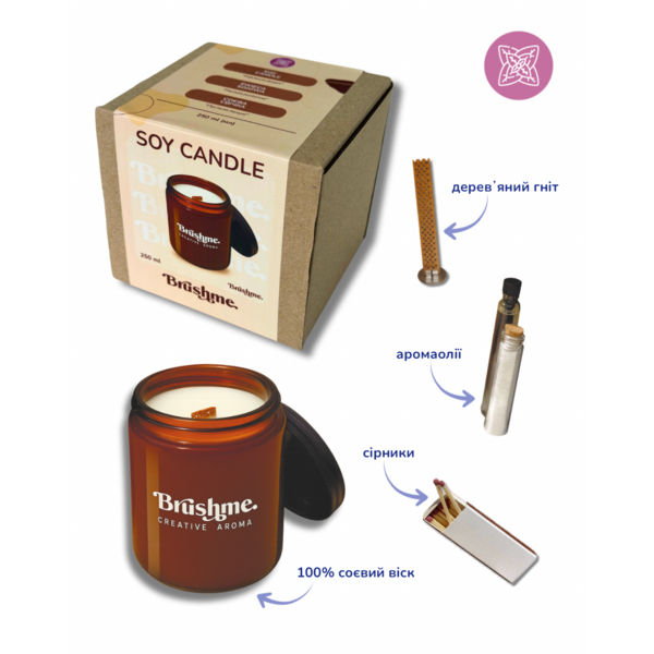 Свiчки - Соевая свеча наливная «Пустыня Патчули» 250мл