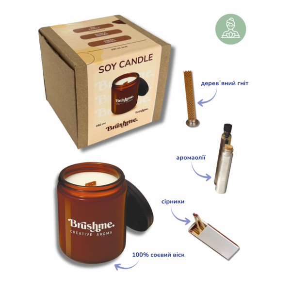 Свiчки - Соевая свеча наливная «Утренний спа в саду» 250мл