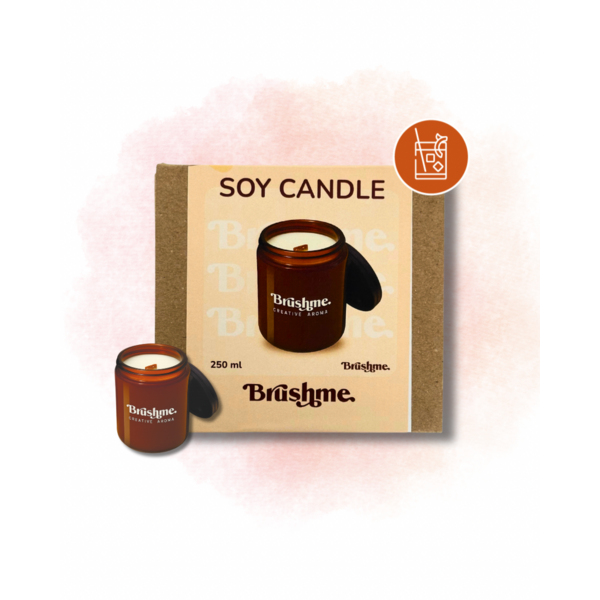 Свiчки - Соевая свеча наливная «Коктейль с амаретто» 250мл