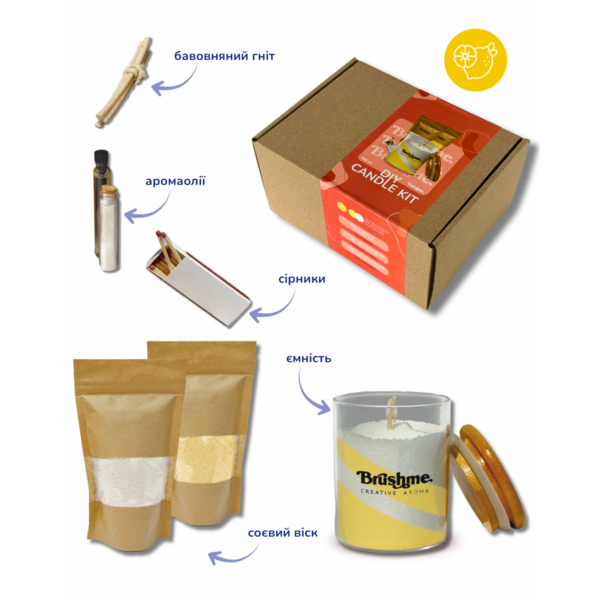 Свiчки - Свеча насыпная «Цвет цитрусовых» 500мл