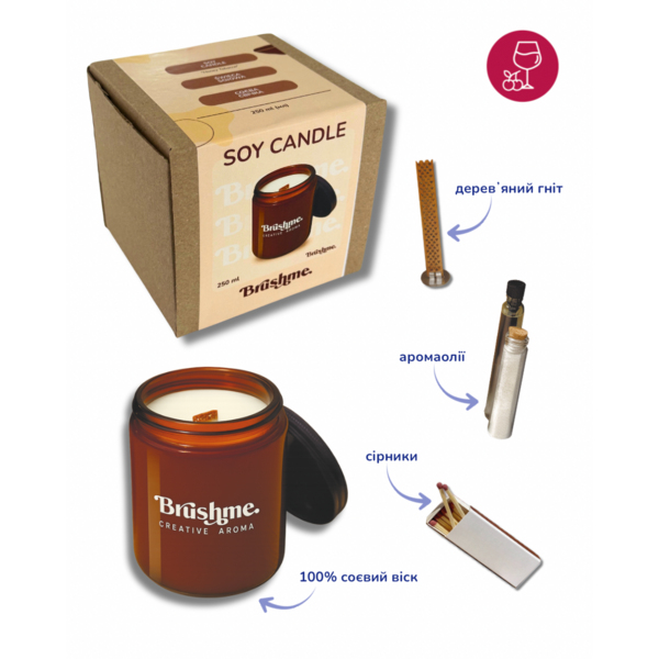 Свiчки - Соєва свічка наливна 