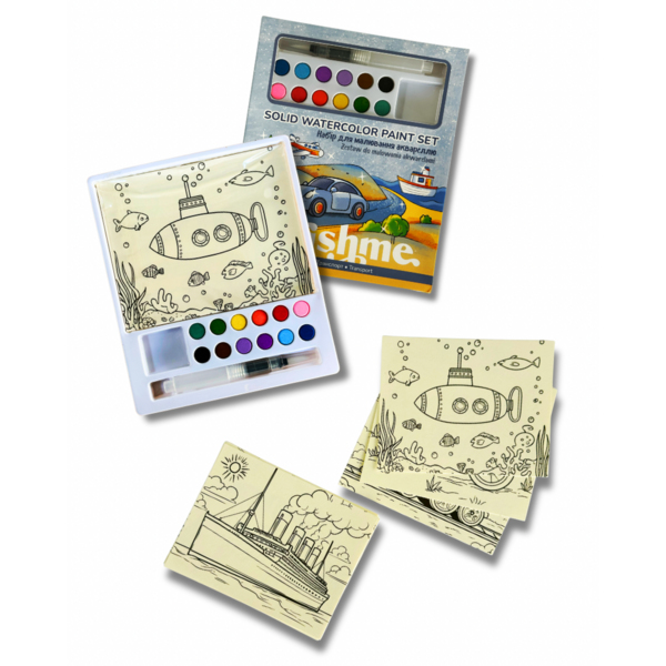 Розмальовки А4 - Розмальовки з сухими фарбами для дітей 