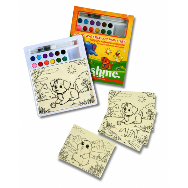 Розмальовки А4 - Раскраски с сухими красками для детей 