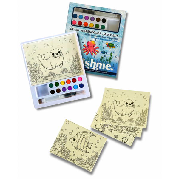 Розмальовки А4 - Раскраски с сухими красками для детей 