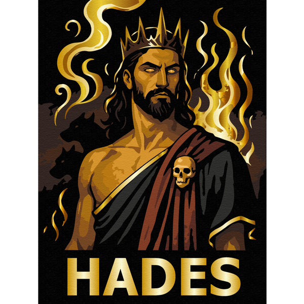 Картина по номерам На чорному полотні - Аїд