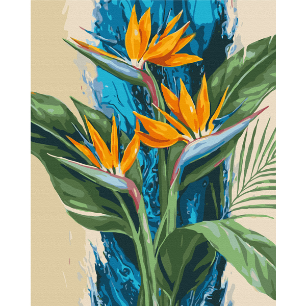 Картина по номерам Квіти - Тропічні стреліції