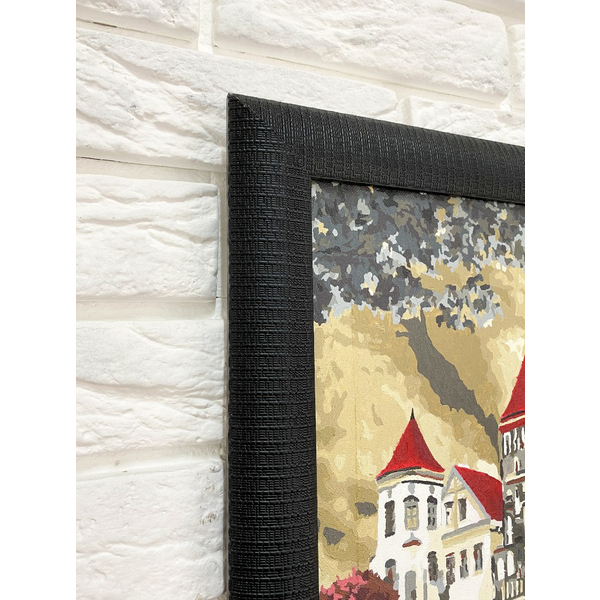 Багетні рами - Багетна рамка (чорна рельєфна 4,5 см)70x70