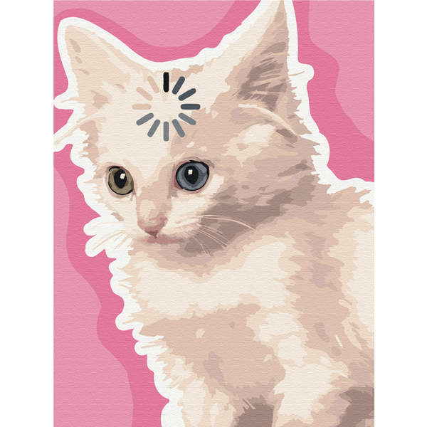 Картина по номерам Тварини, птахи та риби - Думаючий кіт