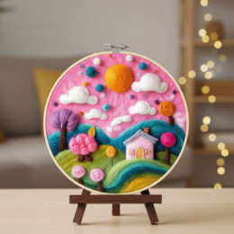 Набор для валяния картины из шерсти 