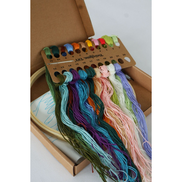 Набір для вишивки гладдю круглі D20 - Set for embroidery with a smooth surface 