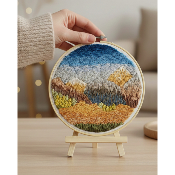 Набір для вишивки гладдю круглі D20 - Набор для вышивки гладью 