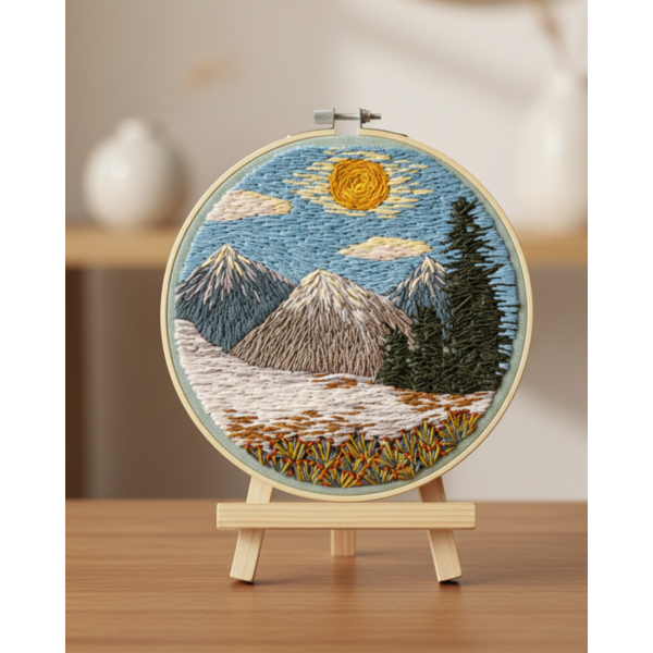 Набір для вишивки гладдю круглі D20 - Набор для вышивки гладью 