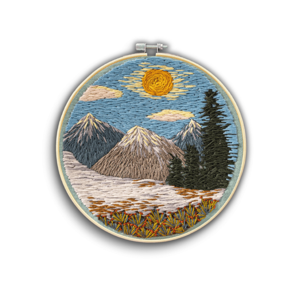 Набір для вишивки гладдю круглі D20 - Набор для вышивки гладью 