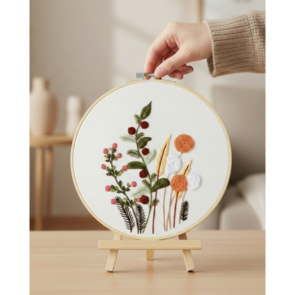 Набір для вишивки гладдю круглі D20 - Набор для вышивки гладью 